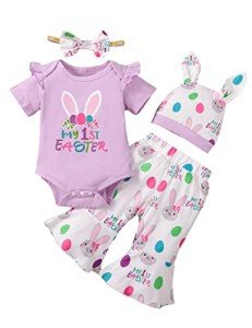 Baby Girl's 1st Easter Bunny Outfit Set