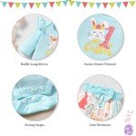 Blue Bunny Ribbed Romper Set for Baby Girls