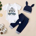 Baby Boys Girls 1st Easter Bunny Bodysuit 3-6 Months