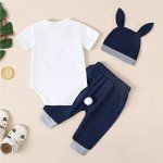 Baby Boys Girls 1st Easter Bunny Bodysuit 3-6 Months