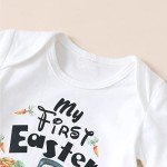 Baby Boys Girls 1st Easter Bunny Bodysuit 3-6 Months