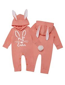 My 1st Easter 3D Bunny Ear Hooded Romper