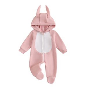 Bunny Ear Hoodie Romper for Newborns
