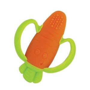 Infantino Lil' Nibbles Silicone Baby Teether, Orange