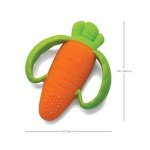 Infantino Lil' Nibbles Silicone Baby Teether, Orange