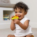 Infantino Lil' Nibbles Silicone Baby Teether, Orange