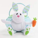 Custom Plush Easter Bunny Basket with Name