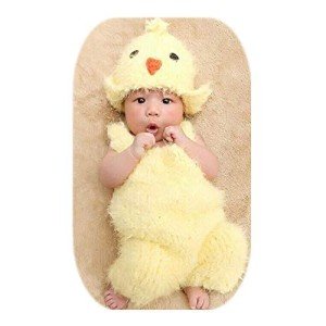 Newborn Photography Crochet Chick Hat and Pants Set