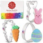 Easter Cookie Cutters Set: Bunny, Egg, Carrot