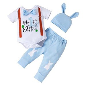 My First Easter Bow Tie Baby Outfit Set