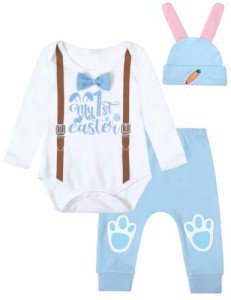 COSLAND Baby Boys' Blue Festival Pant Set