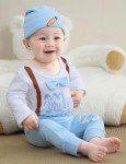COSLAND Baby Boys' Blue Festival Pant Set