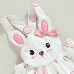 Baby Girl Pink Bunny Romper Outfit with Headband