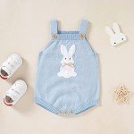 Unisex Summer Knit Romper for Infants 3-6 Months