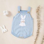 Unisex Summer Knit Romper for Infants 3-6 Months