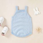 Unisex Summer Knit Romper for Infants 3-6 Months