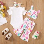 Baby Girl's Easter Bunny Outfit Set