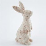 Easter Bunny Decorations Set of 2 - Beige Rabbits