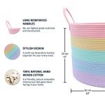 Pastel Rainbow Toy Storage Basket for Kids