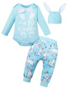 Baby Boy First Easter Outfit Set with Bowtie