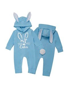 My 1st Easter Bunny Ear Hooded Romper 12-18M
