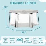 Dream On Me Onyx Portable Baby Playpen - Grey