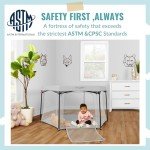 Dream On Me Onyx Portable Baby Playpen - Grey