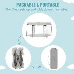 Dream On Me Onyx Portable Baby Playpen - Grey