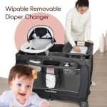 Pamo Babe Portable Playpen with Toddler Mattress