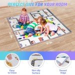 Portable Baby Playpen with Mat and Mesh Sides