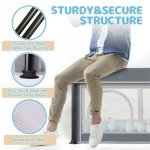 Foldable Baby Playpen with Mat - Grey 50"×50