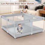 50" x 50" Baby Playpen with Zipper Gate