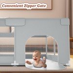 50" x 50" Baby Playpen with Zipper Gate
