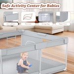 50" x 50" Baby Playpen with Zipper Gate