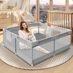 50 x 50 Inch Baby Playpen for Indoor & Outdoor
