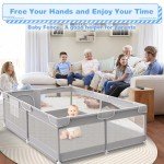 50 x 50 Inch Baby Playpen for Indoor & Outdoor