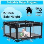 Foldable Baby Playpen with Mat - Portable & Collapsible