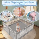 50 x 50 Inch Baby Playpen for Indoor & Outdoor