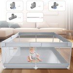 50" x 50" Baby Playpen with Zipper Gate