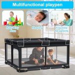 Foldable Baby Playpen with Mat - Portable & Collapsible