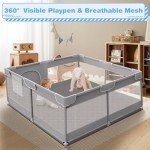 50 x 50 Inch Baby Playpen for Indoor & Outdoor