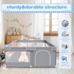 50 x 50 Inch Baby Playpen for Indoor & Outdoor