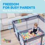 Orian Baby Playpen with Colorful Balls and Rings