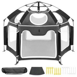 Portable Baby Playpen with UV Canopy & Travel Bag