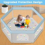 Large Hexagonal Baby Playpen for Indoor & Outdoor