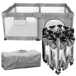 Dearlomum Extra Large Foldable Baby Playpen - Gray