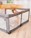 Dearlomum Extra Large Foldable Baby Playpen - Gray