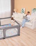 Dearlomum Extra Large Foldable Baby Playpen - Gray