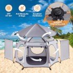 Asweets 4-in-1 Portable Baby Playpen and Tent