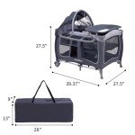 Pamo Babe Portable Baby Playard with Canopy
